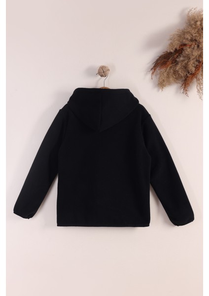 Lastik Manşetli Fermuarlı Kapüşonlu Çocuk Unisex Polar Ceket fiyatları