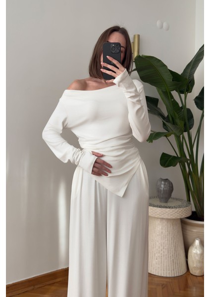 Tek Omuzlu Modal Orj Takım- Beyaz fiyatları