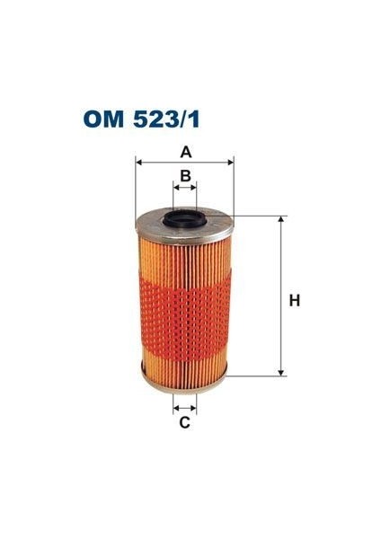 Fıltron OM523.1 - Yag Fıltresı Bmw M51 D25 E34 E36 Range Rover 2 P38A 2.5 D 94 02 Opel Omega B 94 03