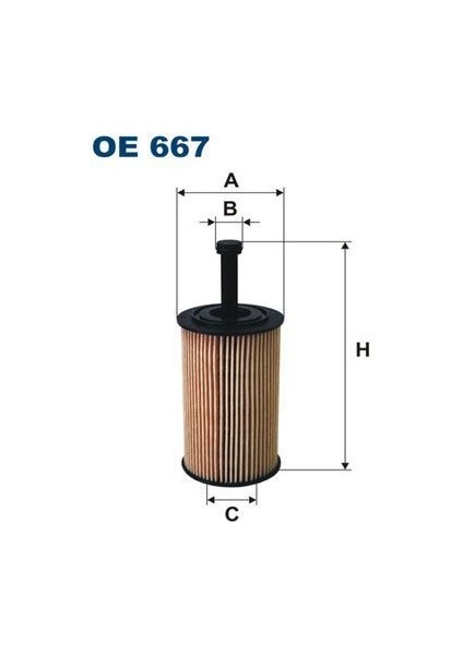 Fıltron OE667 - Yağ Filtresi Partner-Berlıngo 96 P106 97 P206 98 P306 93-01 P307- C3 02 1.4-1.6 16V