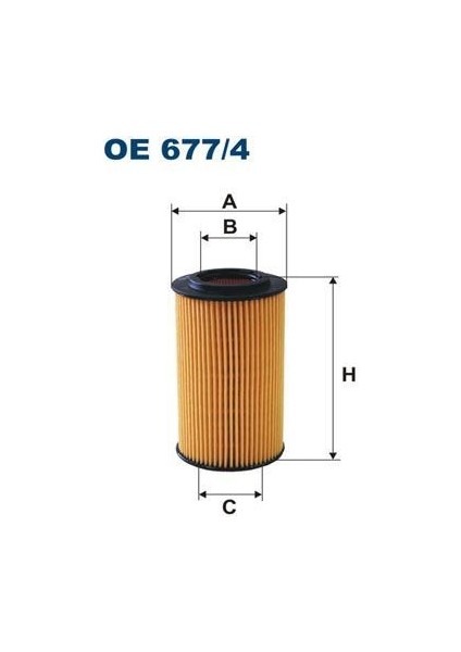 Fıltron OE677.4 - Yag Fıltresı Mercedes OM651 W176 W246 W204 W205 C205 C117 W212 W447 B906 B907 B910