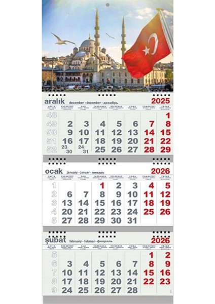 Süleymaniye 2026 Gemici Duvar Takvimi