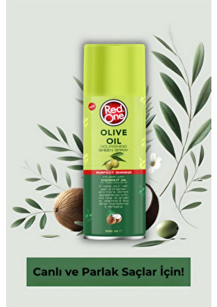 Parlatıcı Saç Spreyi Zeytin Yağı ve Argan Yağı ile Parlaklık Verici 500 ml Tüm Saçlar İçin