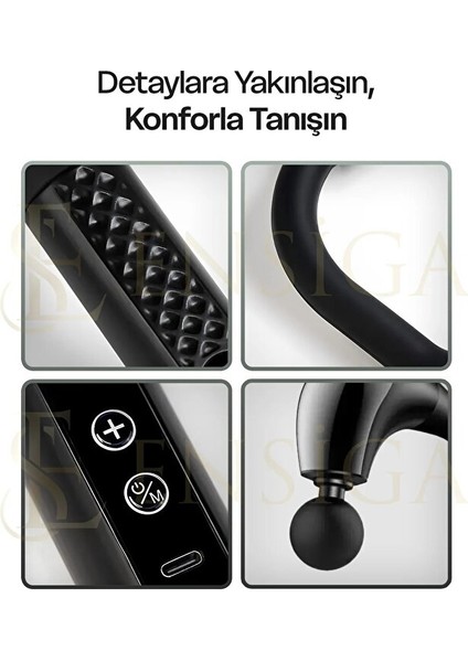 Yeni Nesil Profesyonel Şarjlı Uzatma Aparatlı Tüm Vücut Masaj Tabancası Çok Fonksiyon Fitness Masajı fırsatları