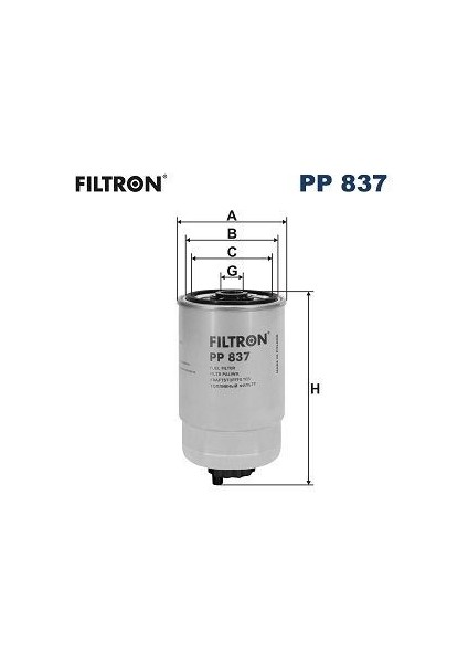 Fıltron PP837 - Yakıt Filtresi Astra-Corsa-Vectra-Traffıc-Boxer-Palıo-Ducato1.7-1.9-2.4-2.5d-Accent-Era-Getz 1.5crdi