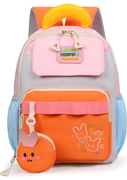 Kontrast Renkli Anaokulu Okul Çantası Kızlar Hafif Nefes Alabilir Omurga Koruyucu Çocuk Leke Dayanıklı Sırt (Yurt Dışından)