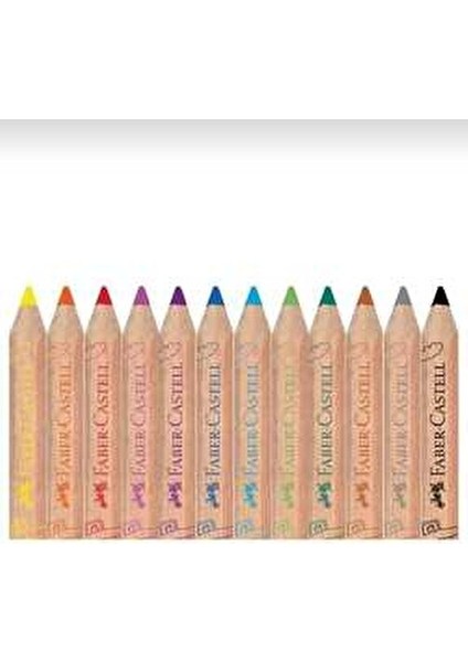 12 Renk Jumbo Üçgen Boya Kalemi Canlı Renk Seçenekleriyle Eğlenceli Çizimler İçin modelleri