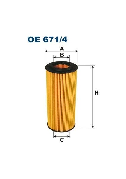 Fıltron OE671.4 - Yağ Filtresi Touareg 3.0 V6 10 A4 3.0-3.2 Fsı 08 A5 3.0-3.2 10 A6 2.8-3.0-3.2 Fsı 04-11