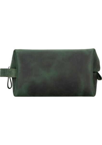 Antik Koyu Yeşil Büyük Deri Makyaj Çantası, Şık ve Kullanışlı Tasarım fiyatları