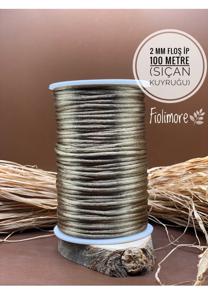 Floş Ip 2 mm (Sıçan Kuyruğu) (1 Bobin 100 Metre) Takı Aksesuar Kolye Bileklik