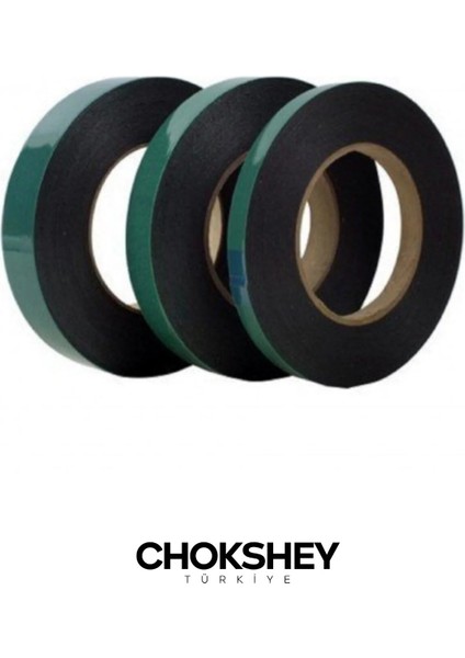 Akrilik Köpük Bant – Yeşil Siyah 10mmx10mt - 1 Adet fiyatları