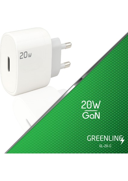 20W Type C Girişli Hızlı Şarj Adaptörü