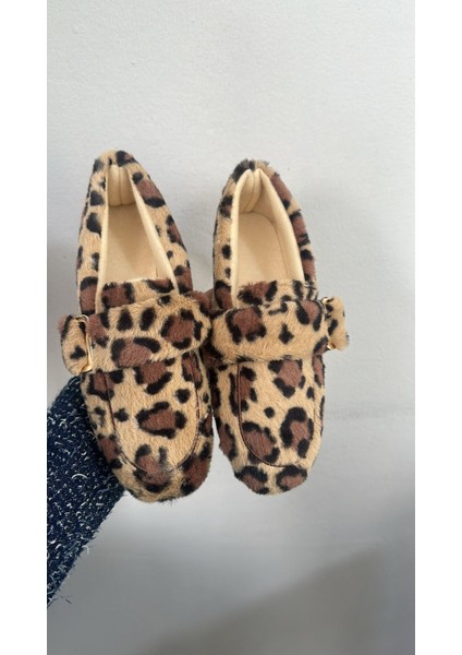 Yumuşak Peluş Tokalı Kadın Ev Babeti Ses Yapmaz Hafif Taban Panduf Ev Babeti