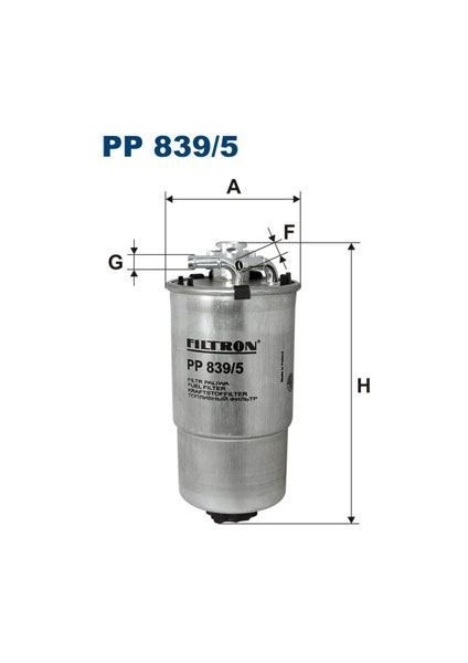 Fıltron PP839.5 - Yakıt Filtresi Cordoba 02-09 -Ibıza Iv 02-09 -Fabıa 00-08 -Polo 01- 1.4tdı-1.9tdı-1.9sdı