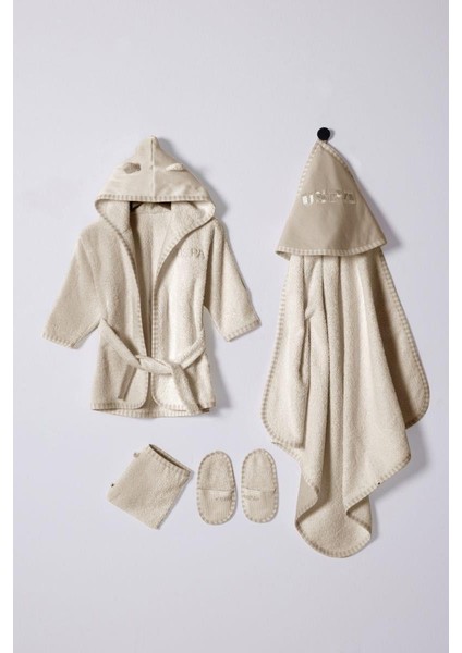 U.s. Polo Assn Erkek Bebek Bornoz Set Bej