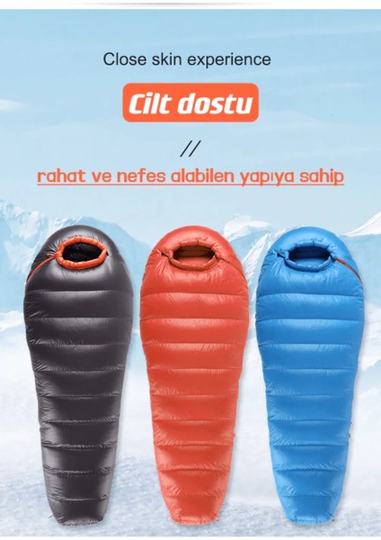 Mumya Kamp Uyku Tulumu -25C -Siyah