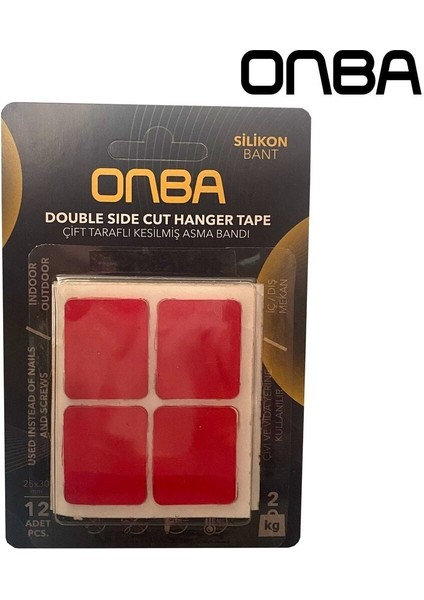 25MM x 30MM Hazır Kesilmiş Çift Taraflı Silikon Bant