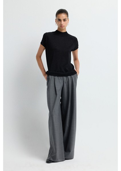 Inci Simli Triko Kazak Siyah 13945620000 modelleri