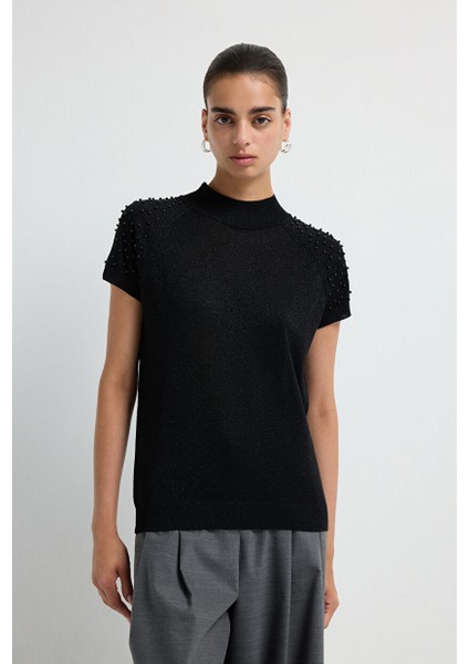 Inci Simli Triko Kazak Siyah 13945620000 indirimleri