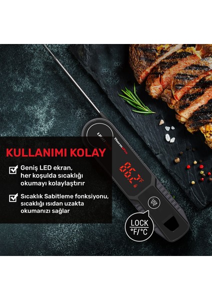 TP622 Daldırma/saplama Izgara/barbekü/mangal Et Gıda Ölçme Pişirme Termometresi modelleri