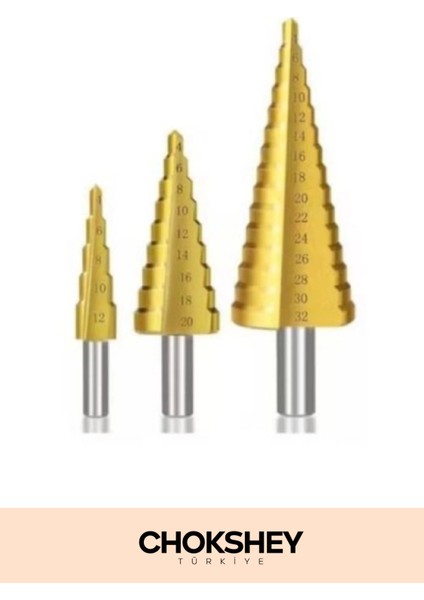 Çift Yiv Sistemli Çatlatmadan Kesim Kademeli Matkap Ucu Sac Delme Panç Seti fiyatları