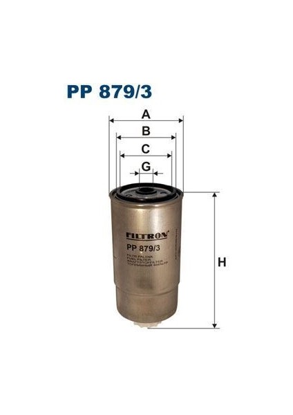 Fıltron PP879.3 - Yakıt Filtresi Iveco Daıly 99-06 WK854.2 Jeep Cherokee Kj 2.8 Crd 4×4 04-08