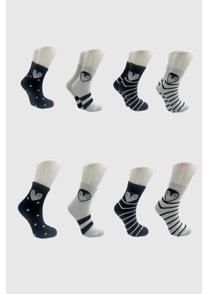 Bambu Kadın Desenli Yarım Konç Çorap Dikişsiz 8'li Paket fiyatları