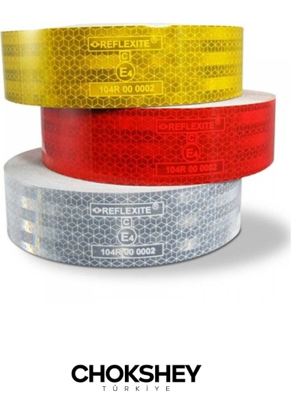 Reflektör Bant Sarı Reflektif Bant Ikaz Band 50MMX5MT 3ADET modelleri