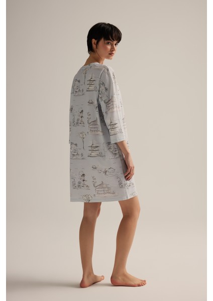 Kadın Pamuklu Uzun Kollu Gecelik fırsatları