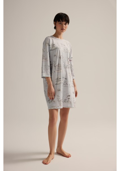 Kadın Pamuklu Uzun Kollu Gecelik indirimleri