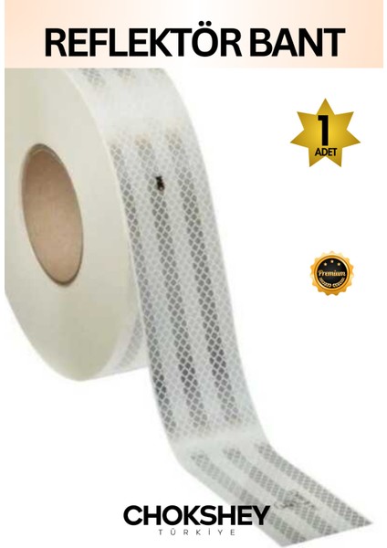Reflektör Bant Beyaz Reflektif Bant Ikaz Band 50MMX5MT 1 Adet