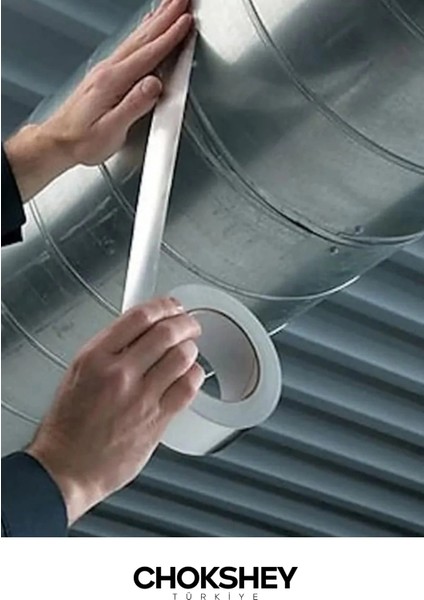 Özel Suya Sıcaklığa Dayanıklı Tamir Soba Boru Yama Alüminyum Yanmaz Folyo Bant 44MMX20M - 5 Adet fırsatları