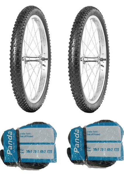 Irc 16 Jant 16X1.95 MY-001 Bisiklet Dış Lastiği x 2 Adet + Panda Iç Lastik Seti