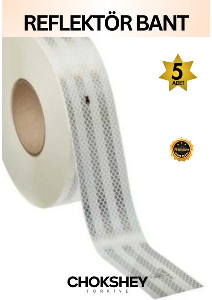 Reflektör Bant Beyaz Reflektif Bant Ikaz Band 50MMX5MT 5 Adet