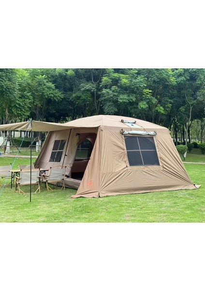 Çift Katmanlı Zirve Tasarımlı Dört Mevsim Çadırı 16.3 Metrekare (430*380*220 Cm) fiyatları