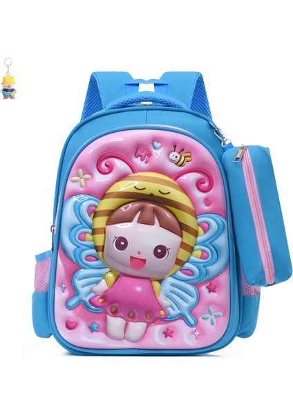 Kulomi Sırt Çantası Sofia Karikatür Okul Çantası Prenses Elsa Çocuk Okul Çantası 3D Üç Boyutlu Sırt Çantası (Yurt Dışından)