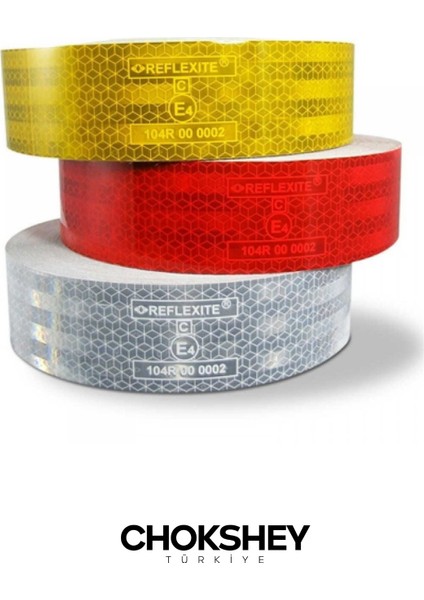 Reflektör Bant Kırmızı Reflektif Bant Ikaz Band 50MMX5MT 5 Adet modelleri