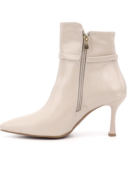 Kadın Ten Fermuarlı İnce Topuklu Bot modelleri