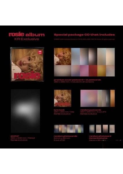 Rosé First Studio Album – Rosie (Kr Exclusive) fiyatları