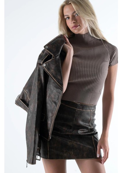 Charlene Kadın Kahverengi Kalem Etek W5YD46WHDI0-F1GQ modelleri