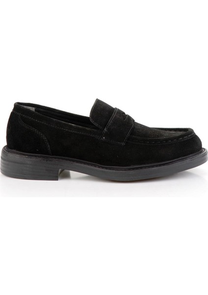 Siyah Hakiki Deri Erkek Loafer Ayakkabı E01905003602