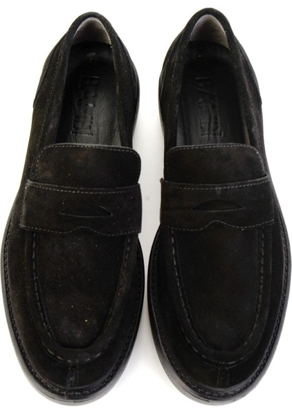 Siyah Hakiki Deri Erkek Loafer Ayakkabı E01905003602 fırsatları