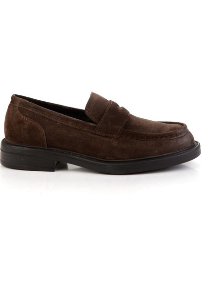 Kahve Hakiki Deri Erkek Loafer Ayakkabı E01905003602