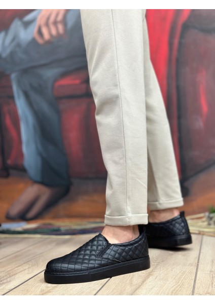 ET0353 Bağcıksız Kapitone Siyah Günlük Erkek Ayakkabı fiyatları