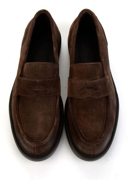 Kahve Hakiki Deri Erkek Loafer Ayakkabı E01905003602 fırsatları