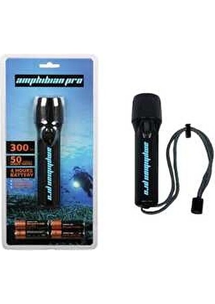 Pro GT-1 300 Lümen Su Geçirmez Led Fener Ergonomik Tasarım 50 Metreye Kadar