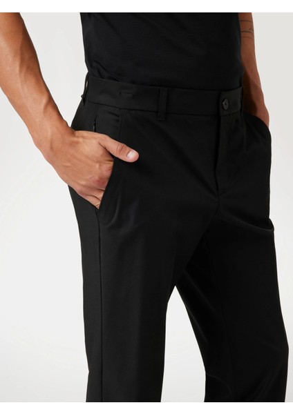 Myron Erkek Siyah Slim Fit Pantolon M4YB01WG9Z2-JBLK fırsatları