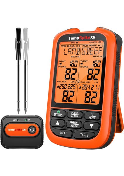 TP863B 2problu Zamanlayıcılı 610M Kablosuz Barbekü/mangal Profesyonel Pişirme Termometresi