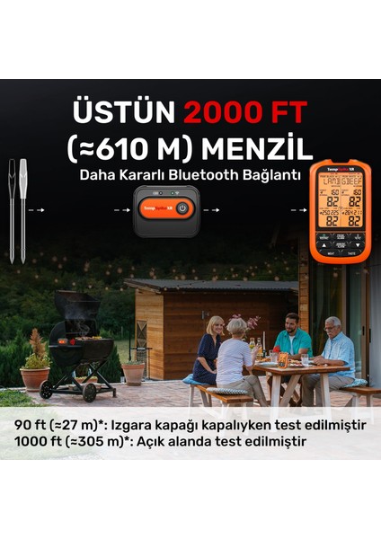 TP863B 2problu Zamanlayıcılı 610M Kablosuz Barbekü/mangal Profesyonel Pişirme Termometresi fiyatları