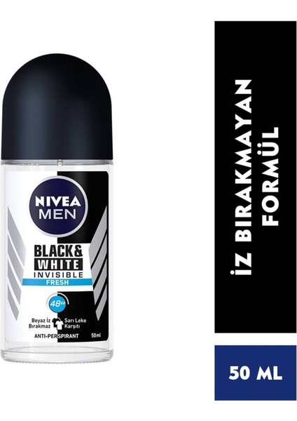 Men Roll-On Deo Invisible Black & White 50 ml
